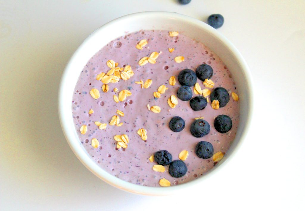 Blueberry Muffin Smoothie Bowl Healthy Recipe - Lauren Gleisberg