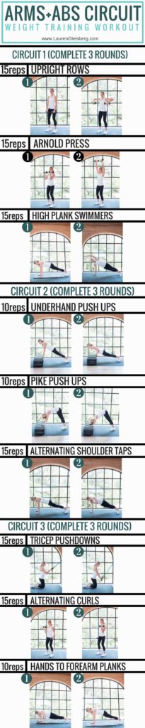 lauren gleisberg arm and abs circuit workout