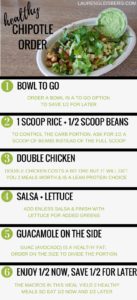healthy chipotle order for a chicken burrito