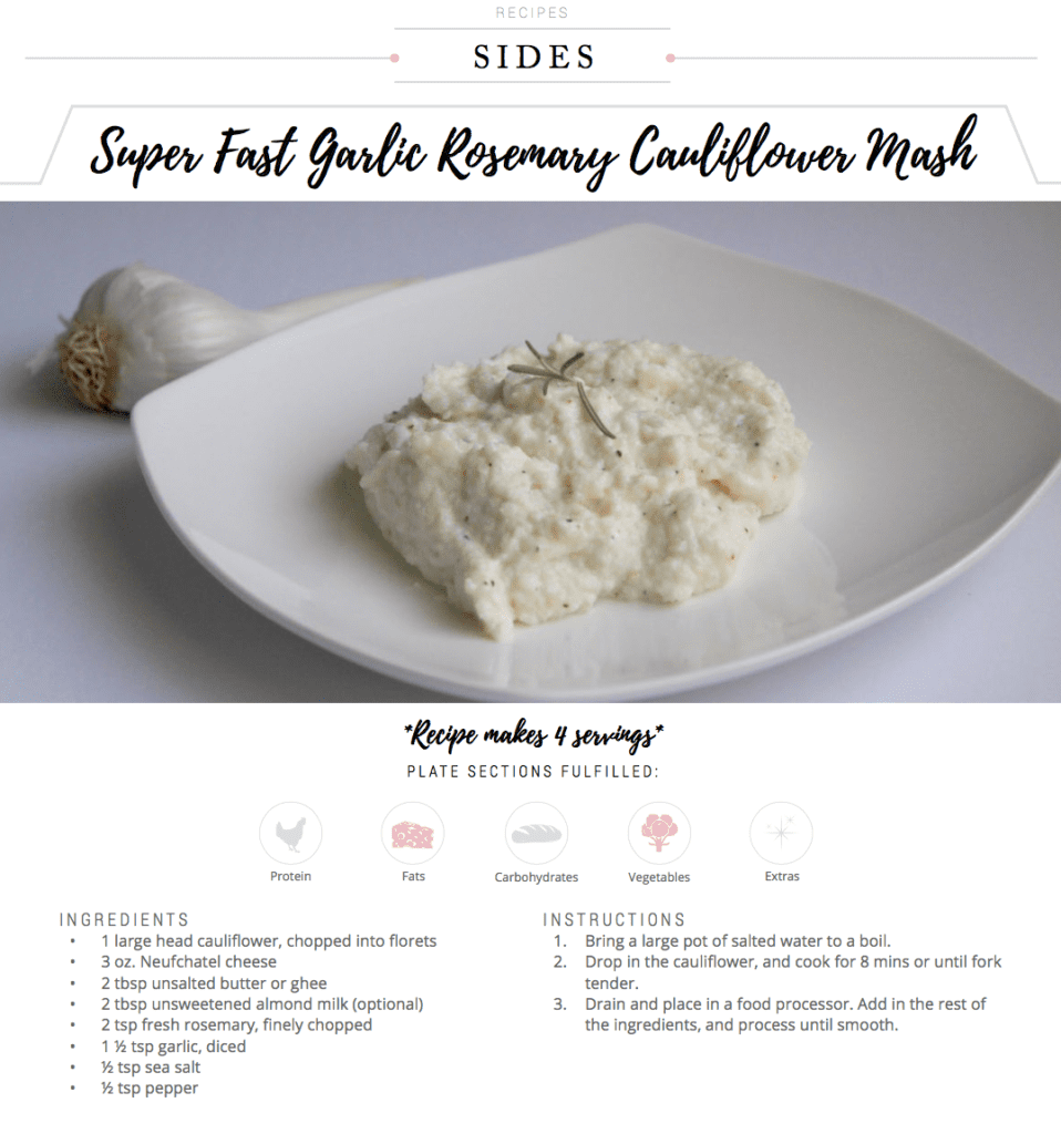 lauren gleisberg healthy cauliflower mashed potato recipe