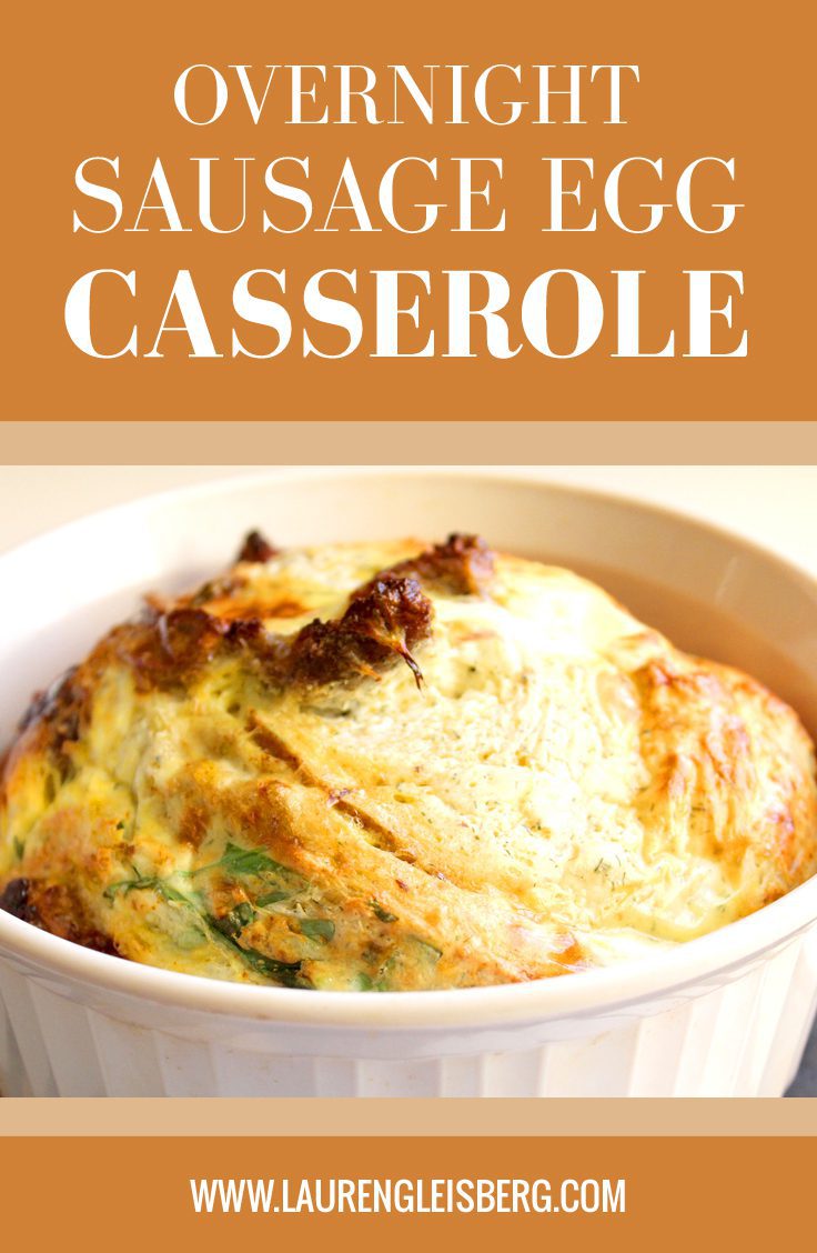healthy egg and sausage breakfast bake casserole