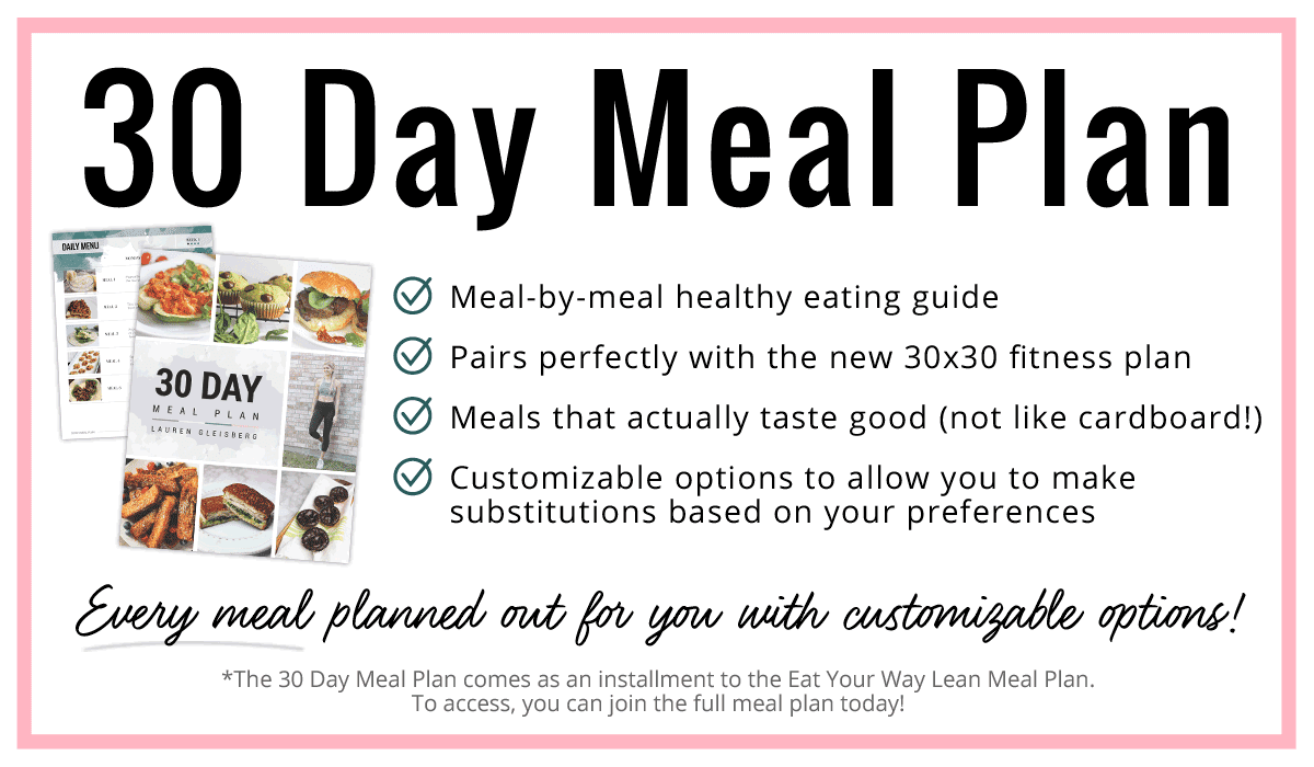 about lauren gleisberg's 30 day meal plan