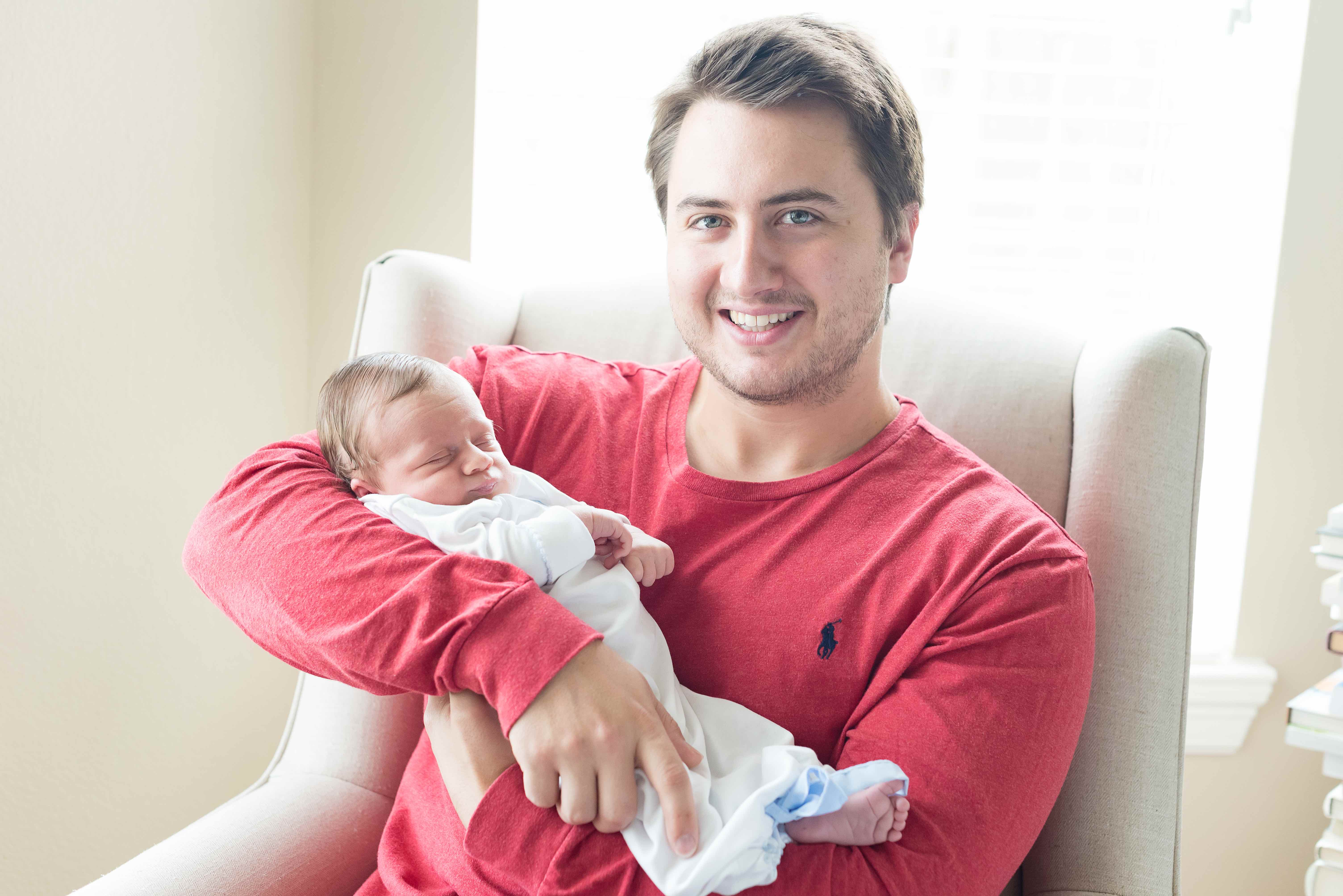 anthony and leo lococo during a newborn photo shoot