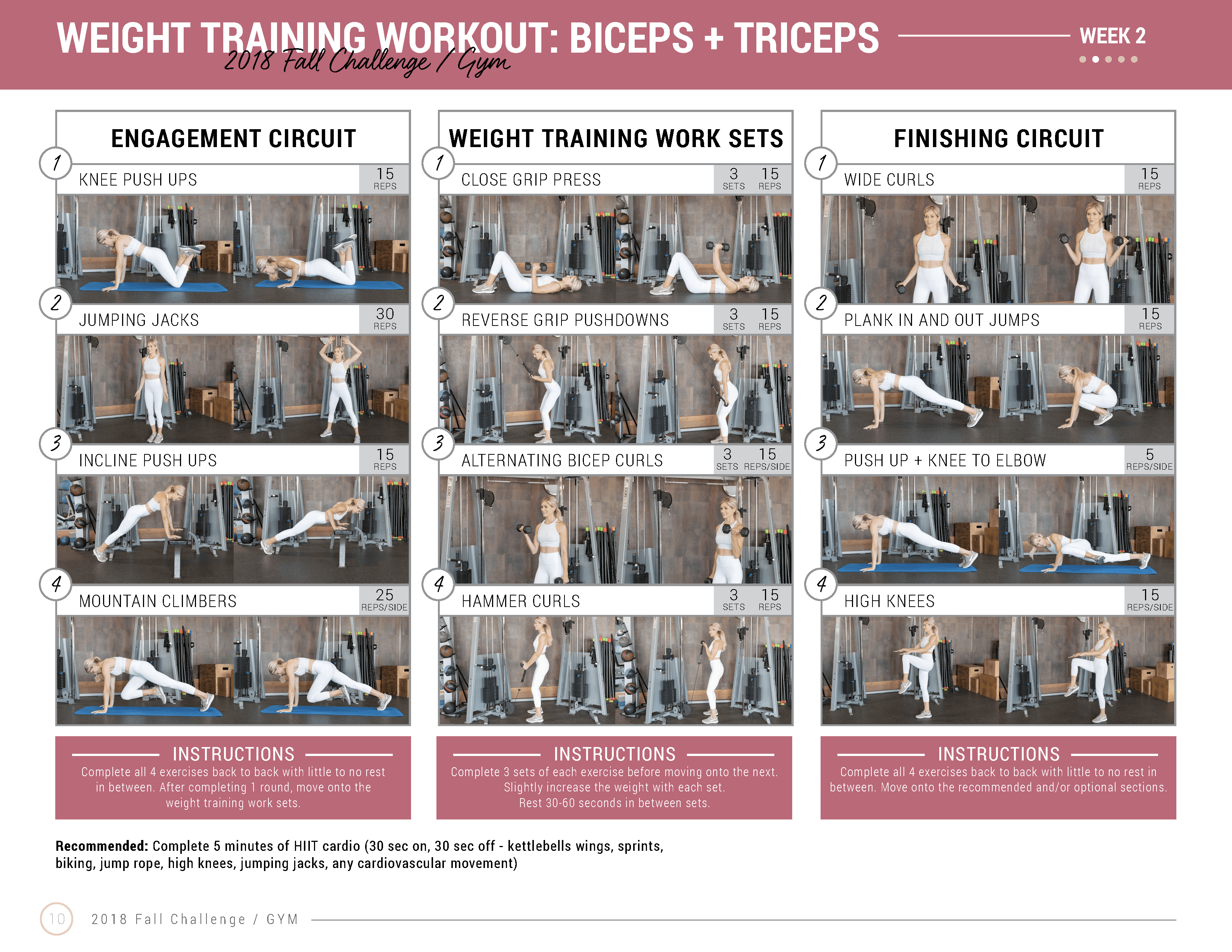 biceps and triceps arms weight training workout