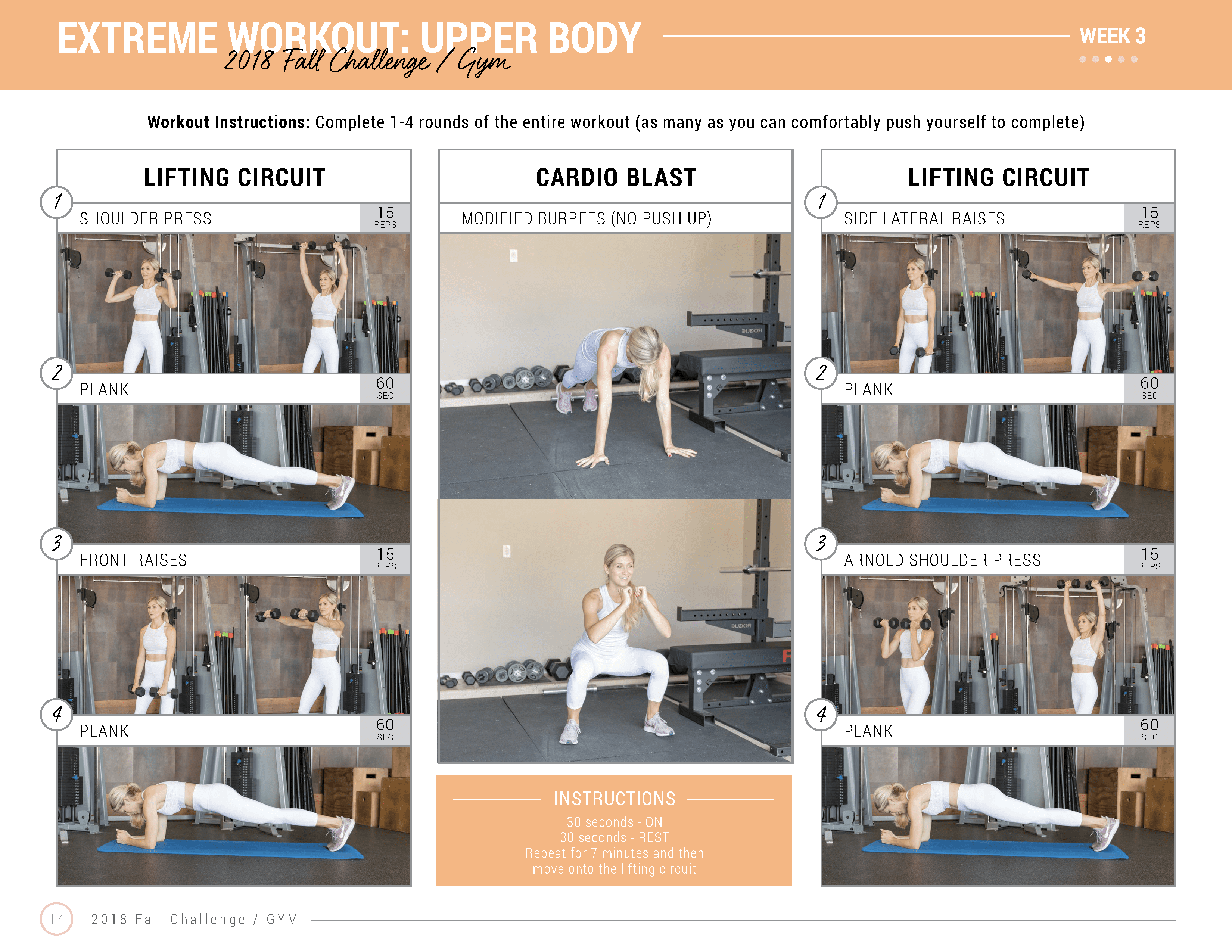 upper body woman's workout