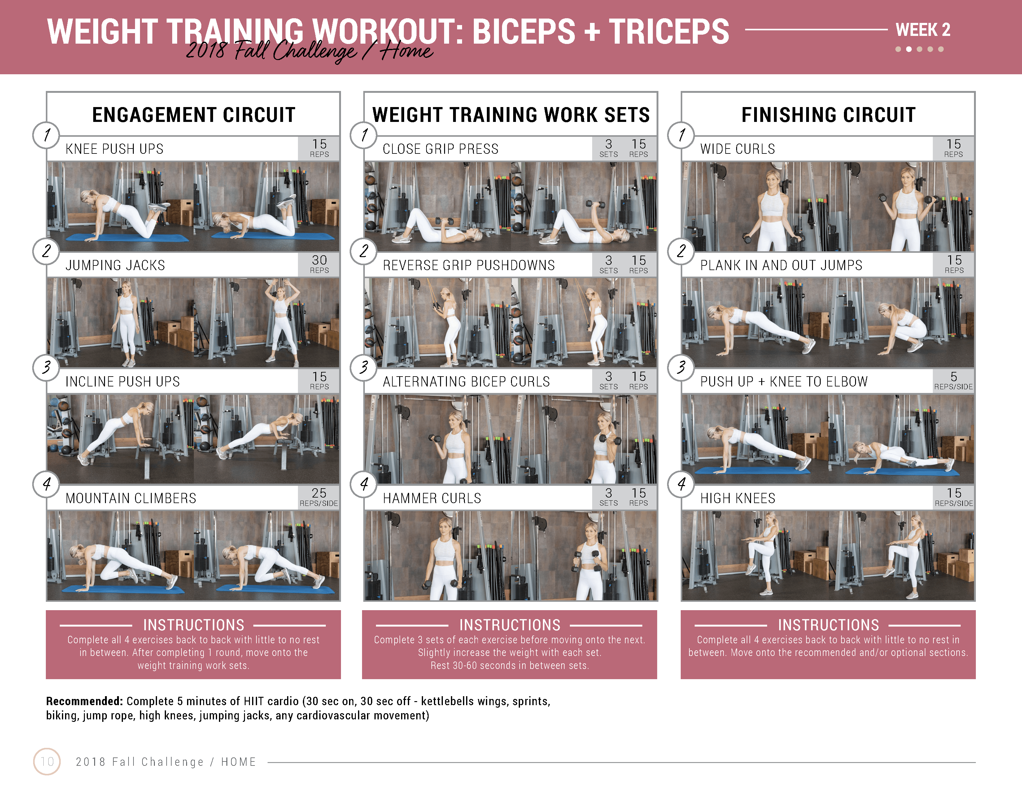 biceps and triceps arm workout for at home