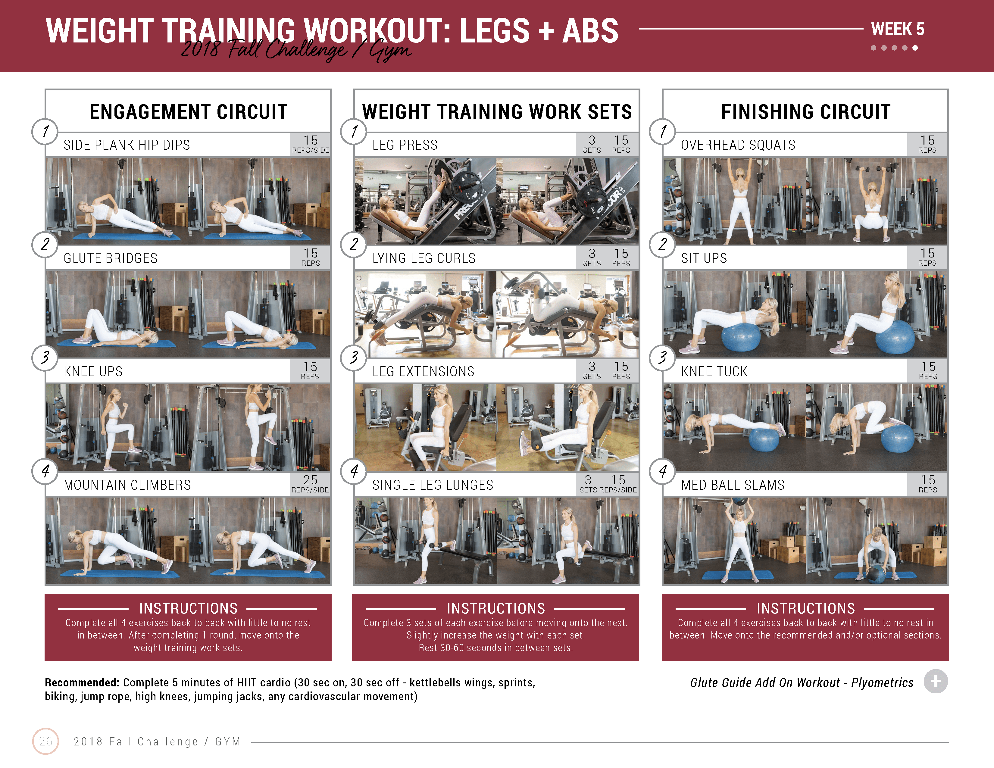 legs and abs gym workout