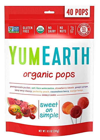 yum earth organic lollipop suckers