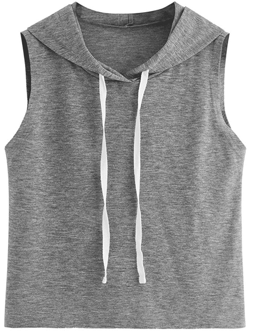 cheap workout hoodie sleeveless grey