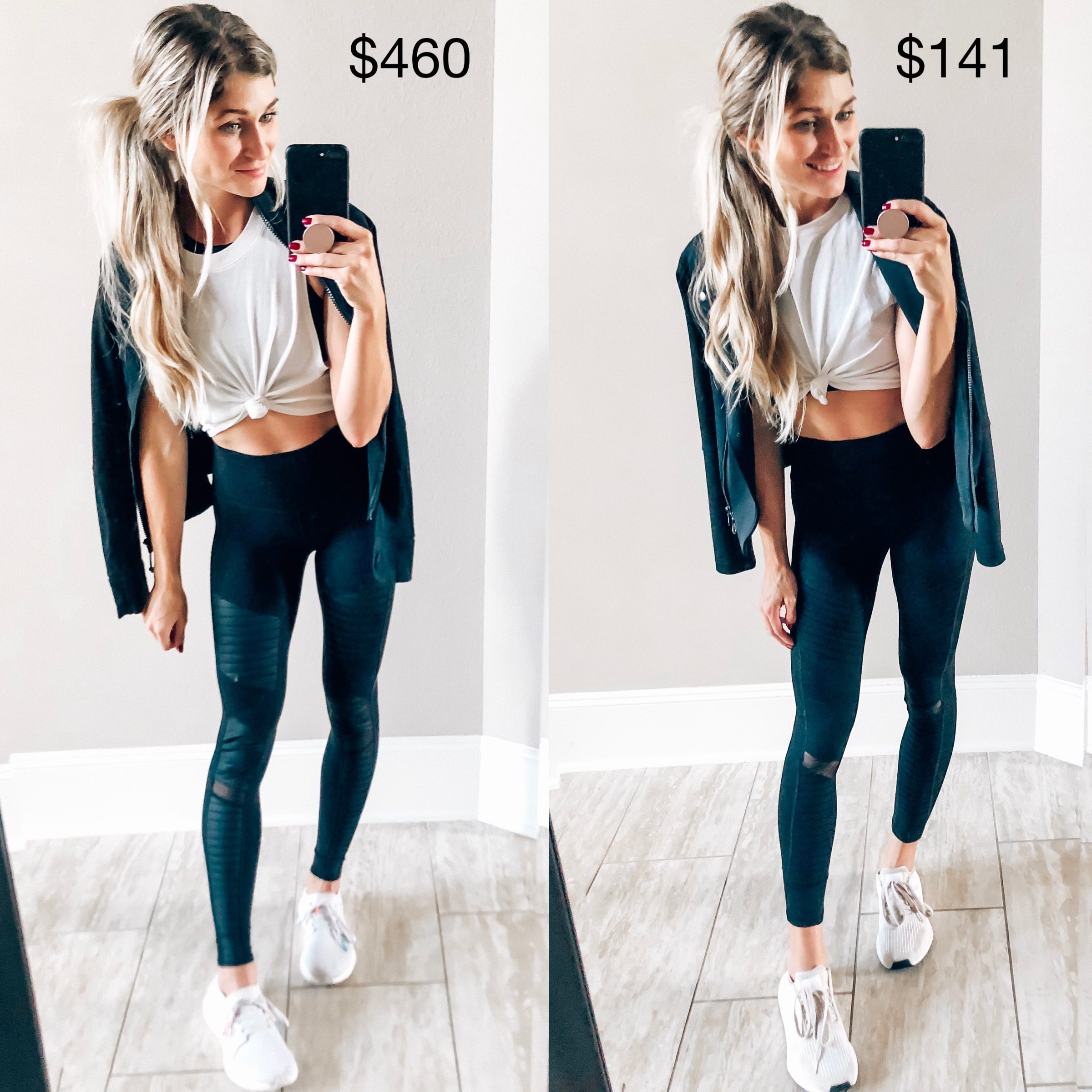 Save or Splurge Fall Moto Leggings Outfit Ideas - Lauren Gleisberg