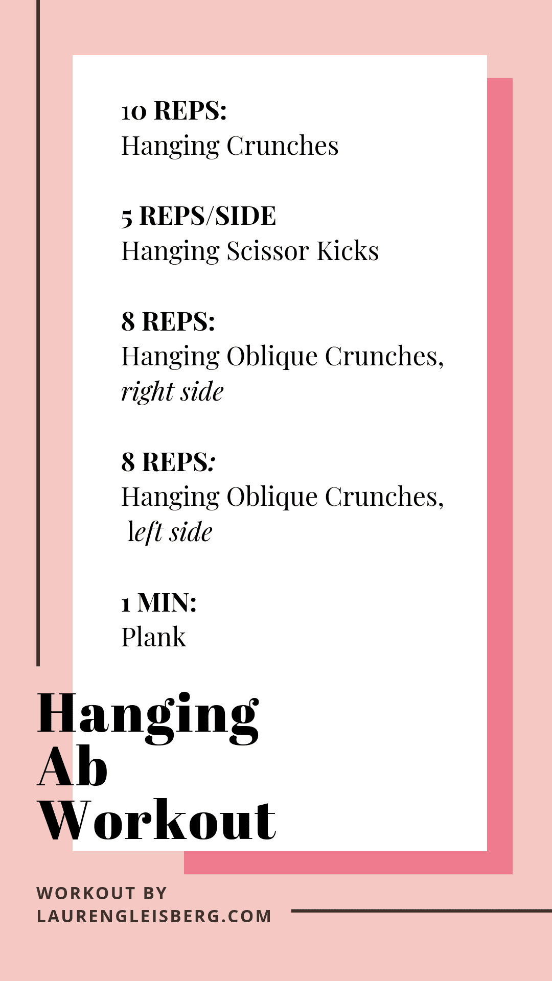 hanging ab workout summary