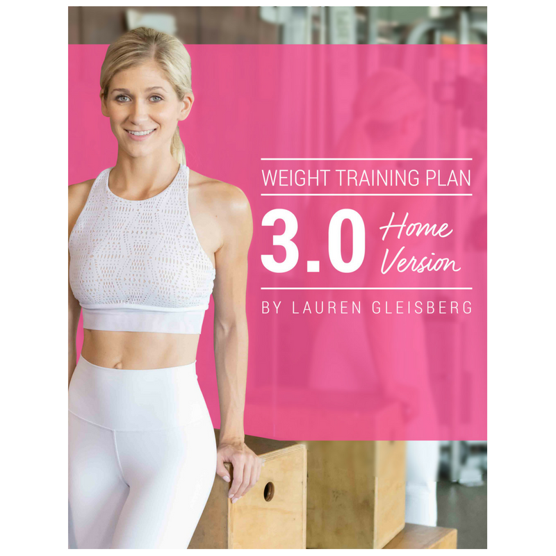 Weight Training Plan 3 0 30 Min Edition Home Version Lauren Gleisberg