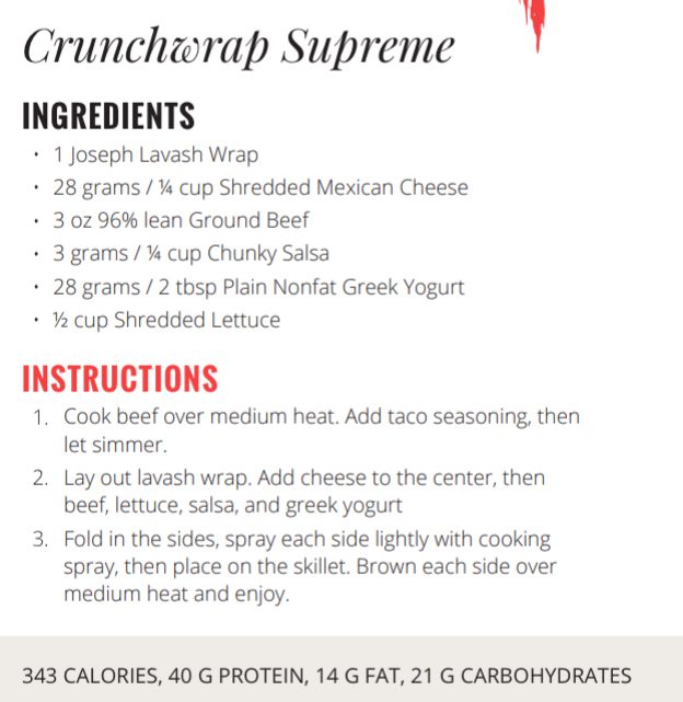 copycat crunchwrap supreme recipe