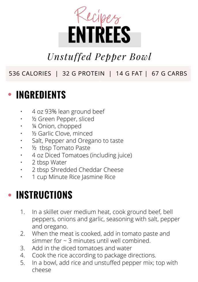 healthy unstuffed pepper recipe